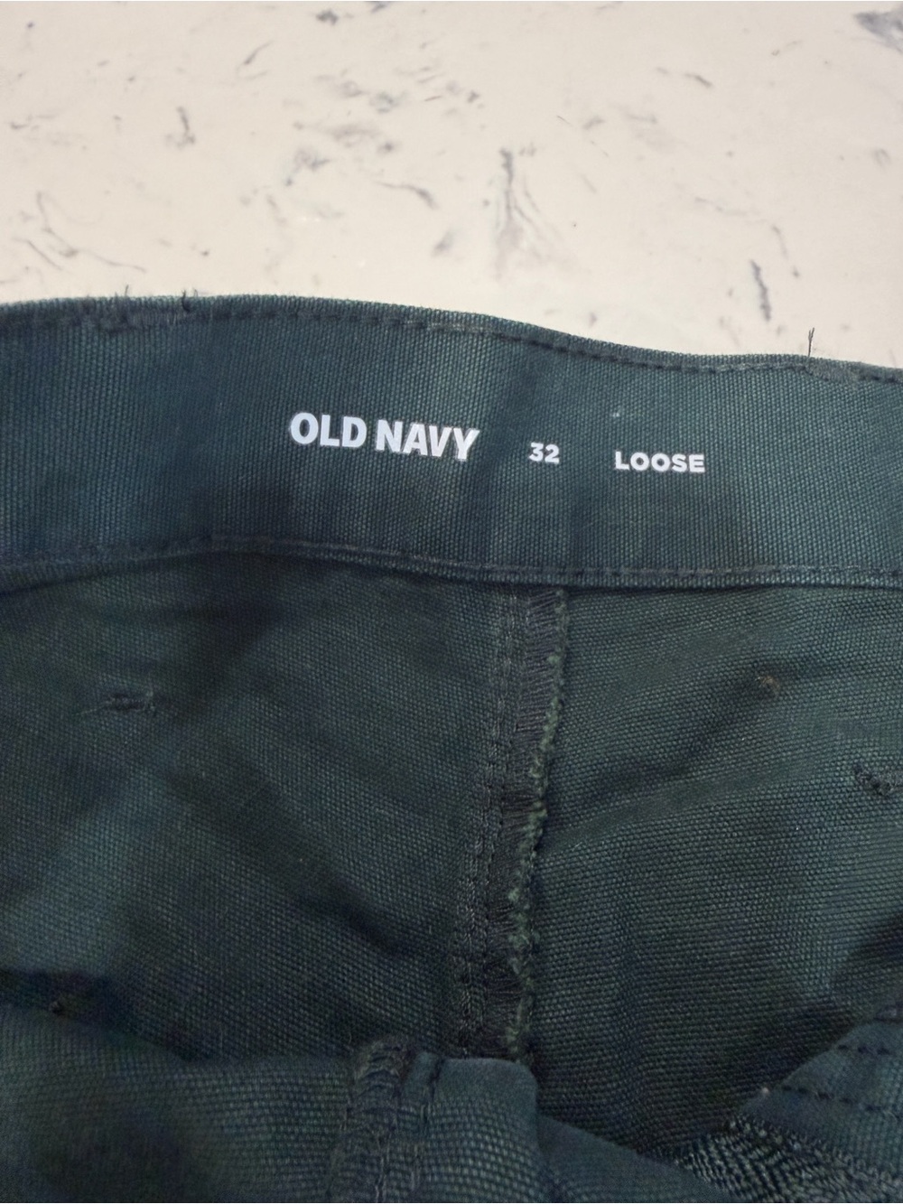 Old Navy Carpenter Shorts Mens 32 x 9" Inseam Forest Canopy Green Twill Loose - Picture 3 of 7